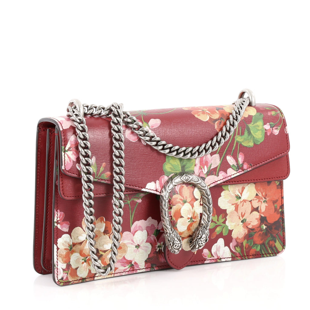 Buy Gucci Dionysus Handbag Blooms Print Leather Small Red 2421001 – Rebag