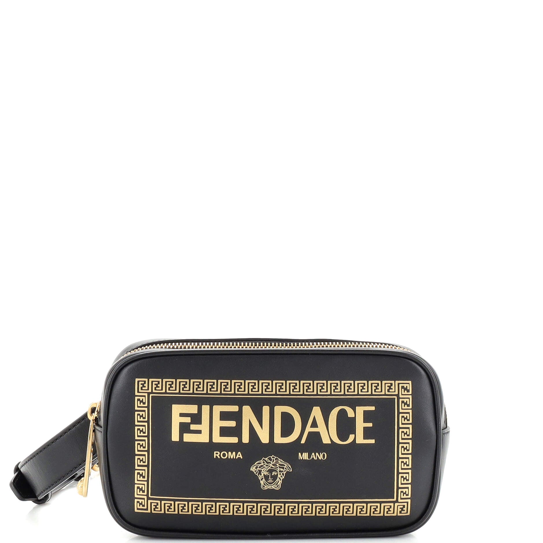 x Fendi Fendace Logo Camera Bag Printed Leather