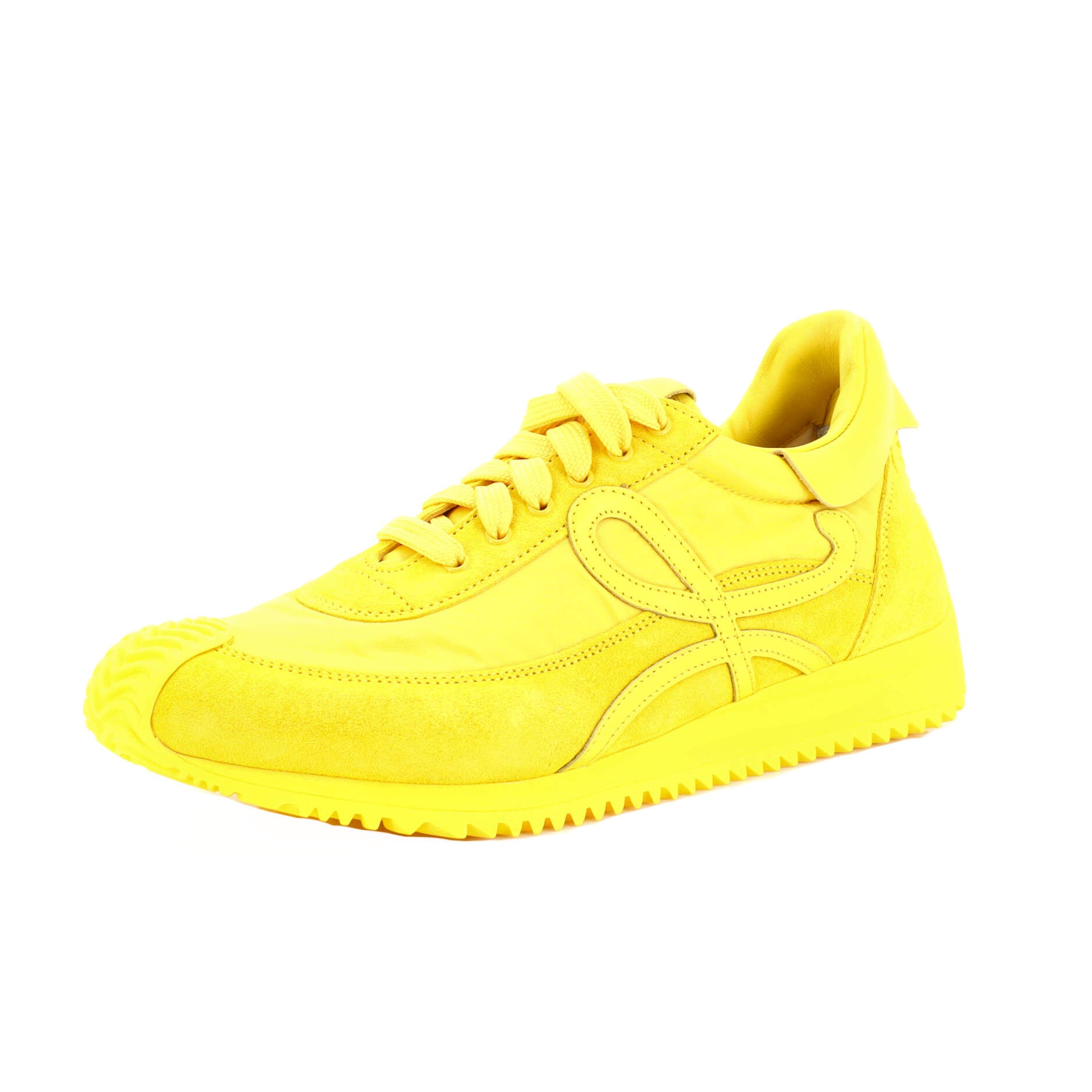 Men's Flow Runner Sneakers Nylon with Leather and Suede