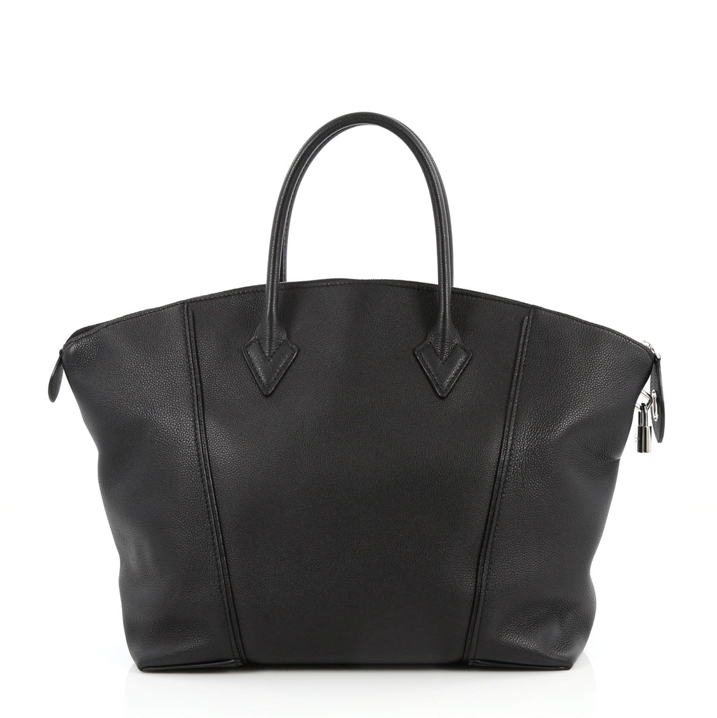 Buy Louis Vuitton Soft Lockit Handbag Leather MM Black 2437301 – Rebag