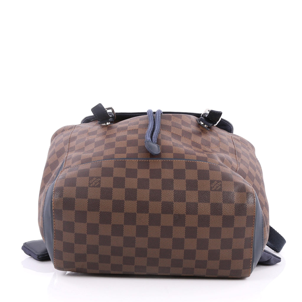 LOUIS VUITTON Runner Damier Ebene Backpack Bag Brown