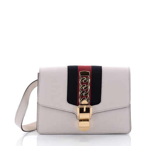 Buy Gucci Sylvie Belt Bag Leather White 2477810 – Rebag