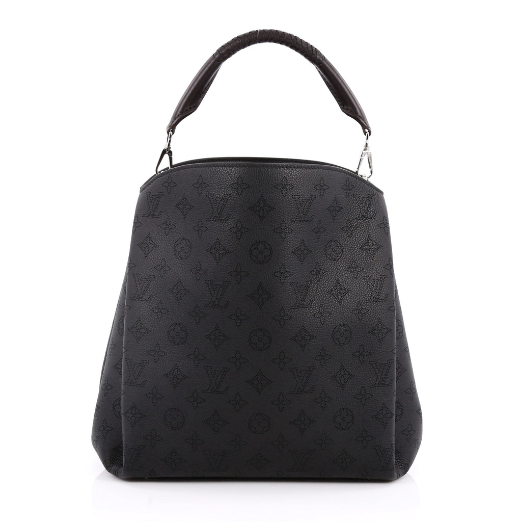 Buy Louis Vuitton Babylone Handbag Mahina Leather PM Black 2481301 – Rebag