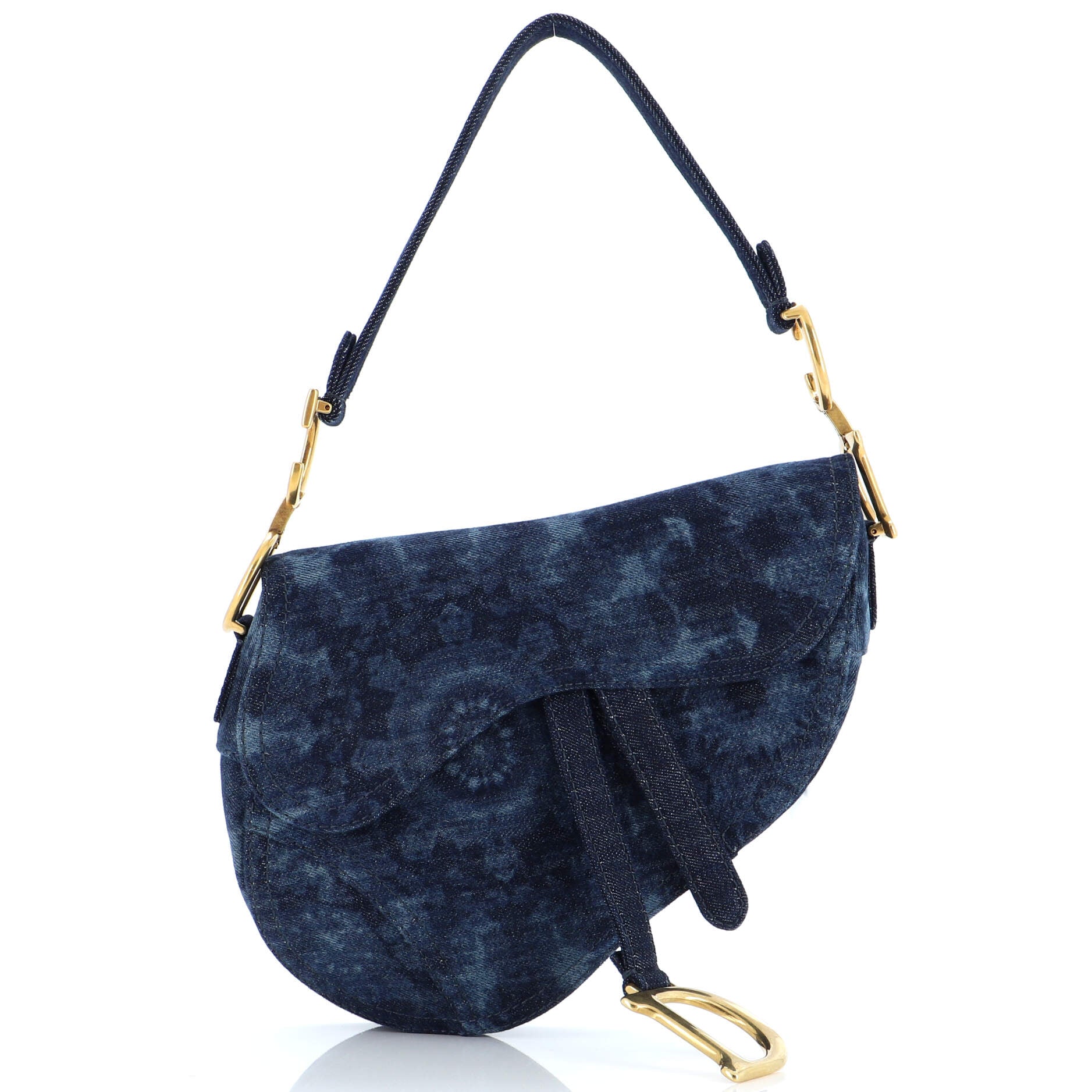 Saddle Bag Tie Dye Printed Denim Medium