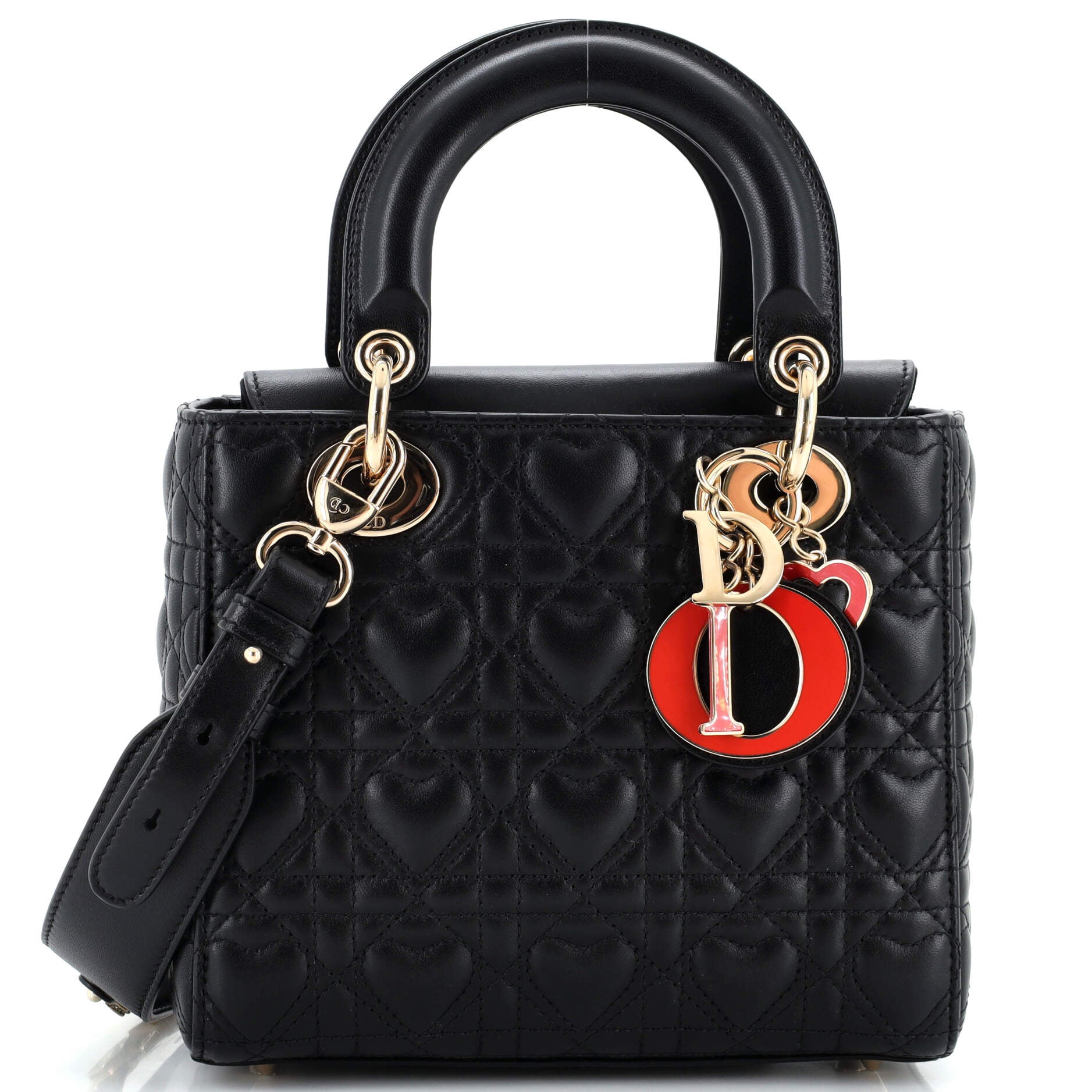 My ABCDior Lady Dior Bag Heart Cannage Quilt Lambskin