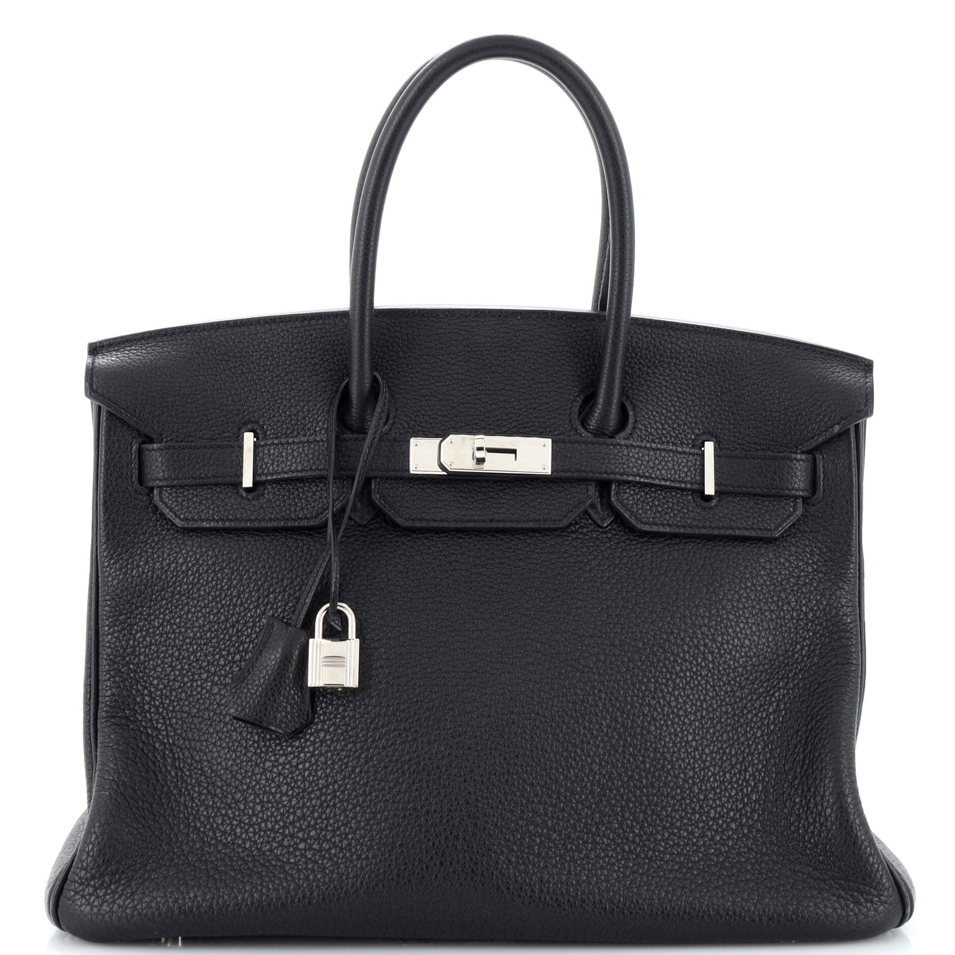 Birkin Handbag Noir Togo with Palladium Hardware 35