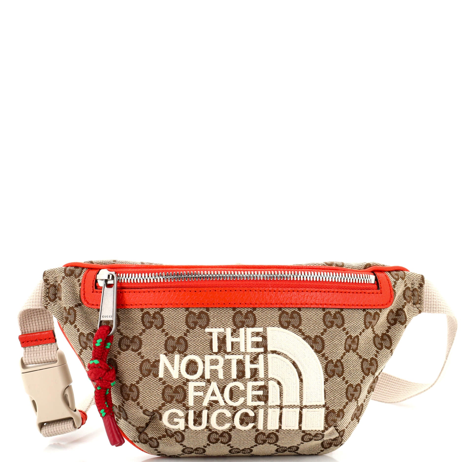 x The North Face Zip Belt Bag GG Canvas with Leather