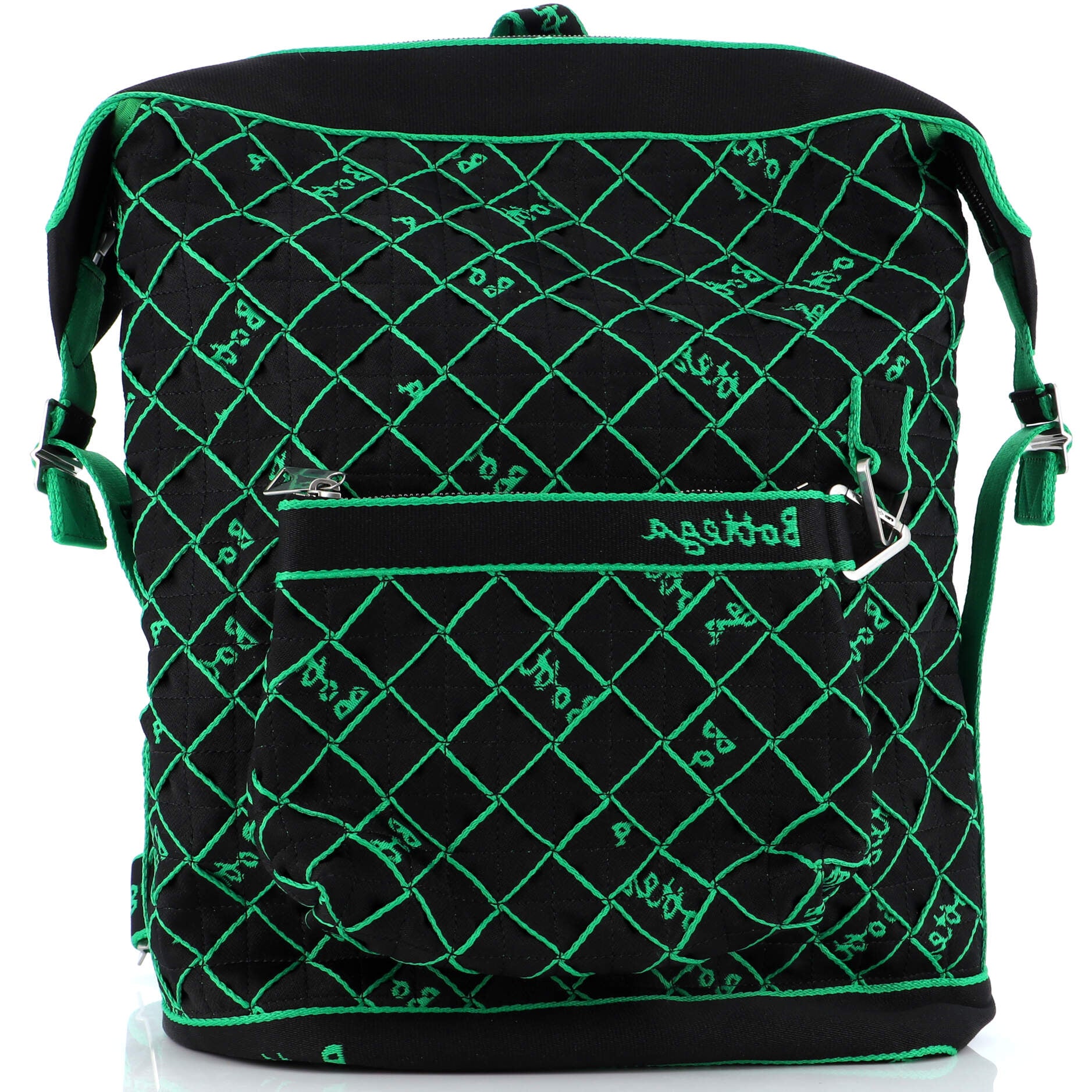 Webbing Backpack Embroidered Intrecciato Webbed Nylon