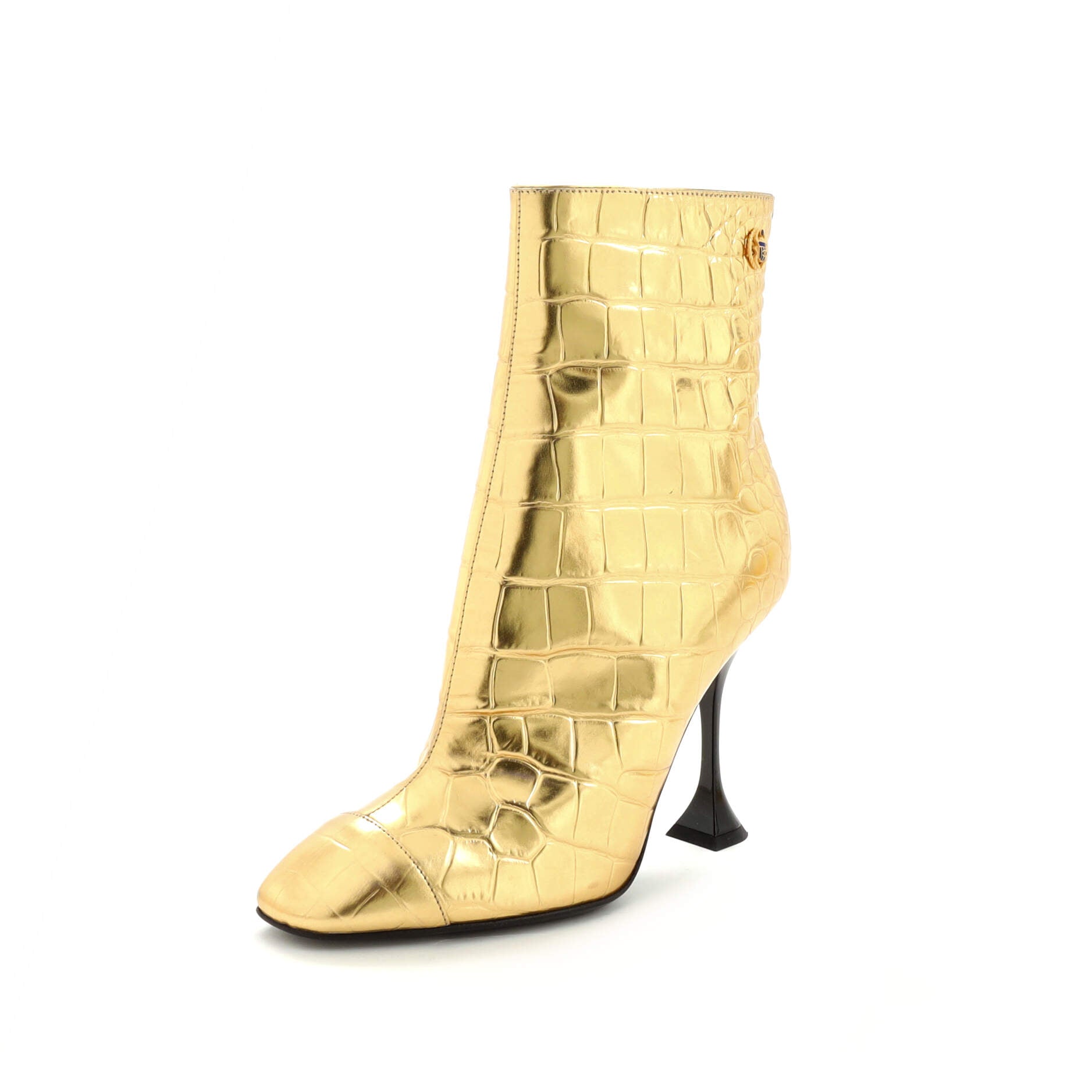 Women's Egyptian Ankle Boots Crocodile Embossed Leather