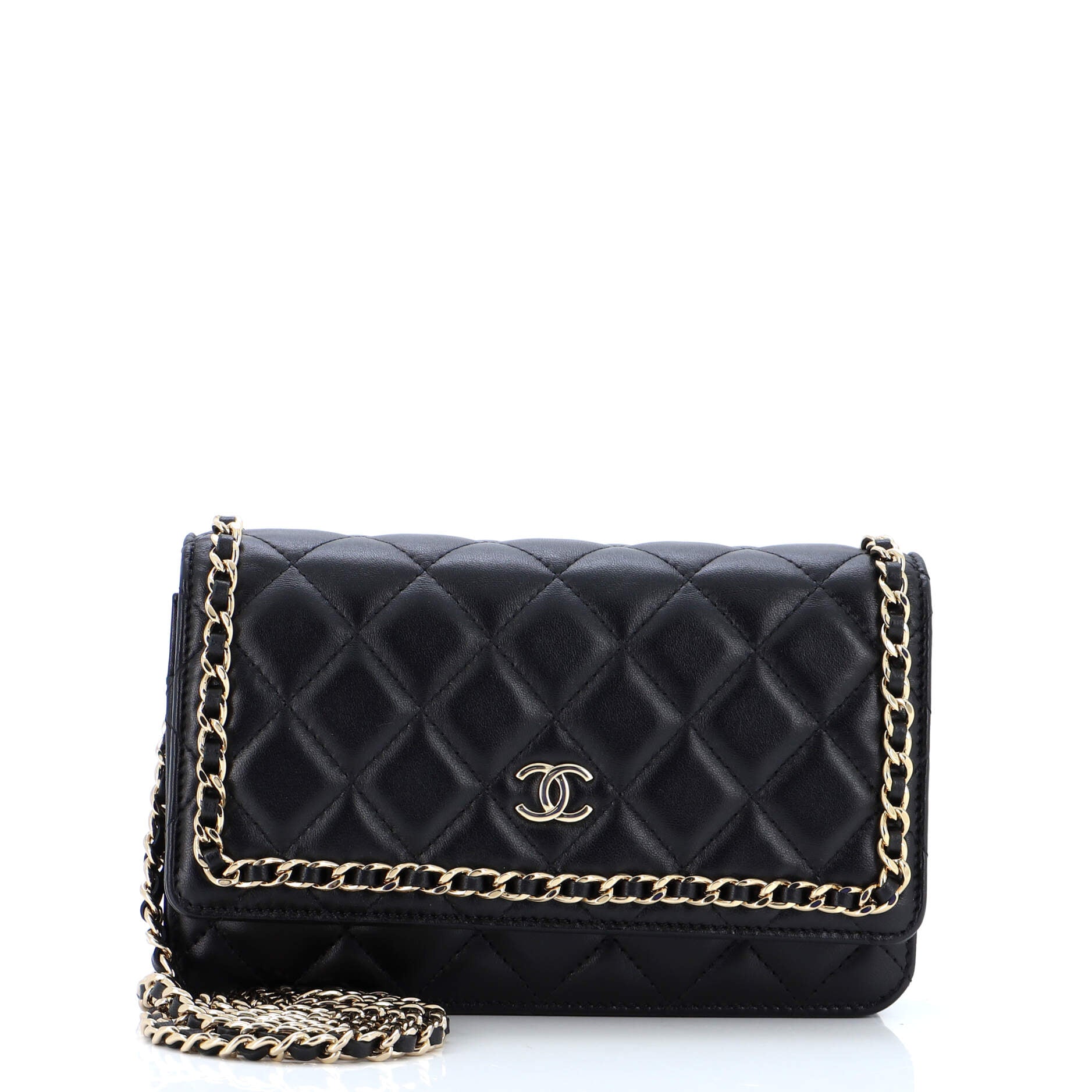Chain Around Wallet on Chain Quilted Lambskin