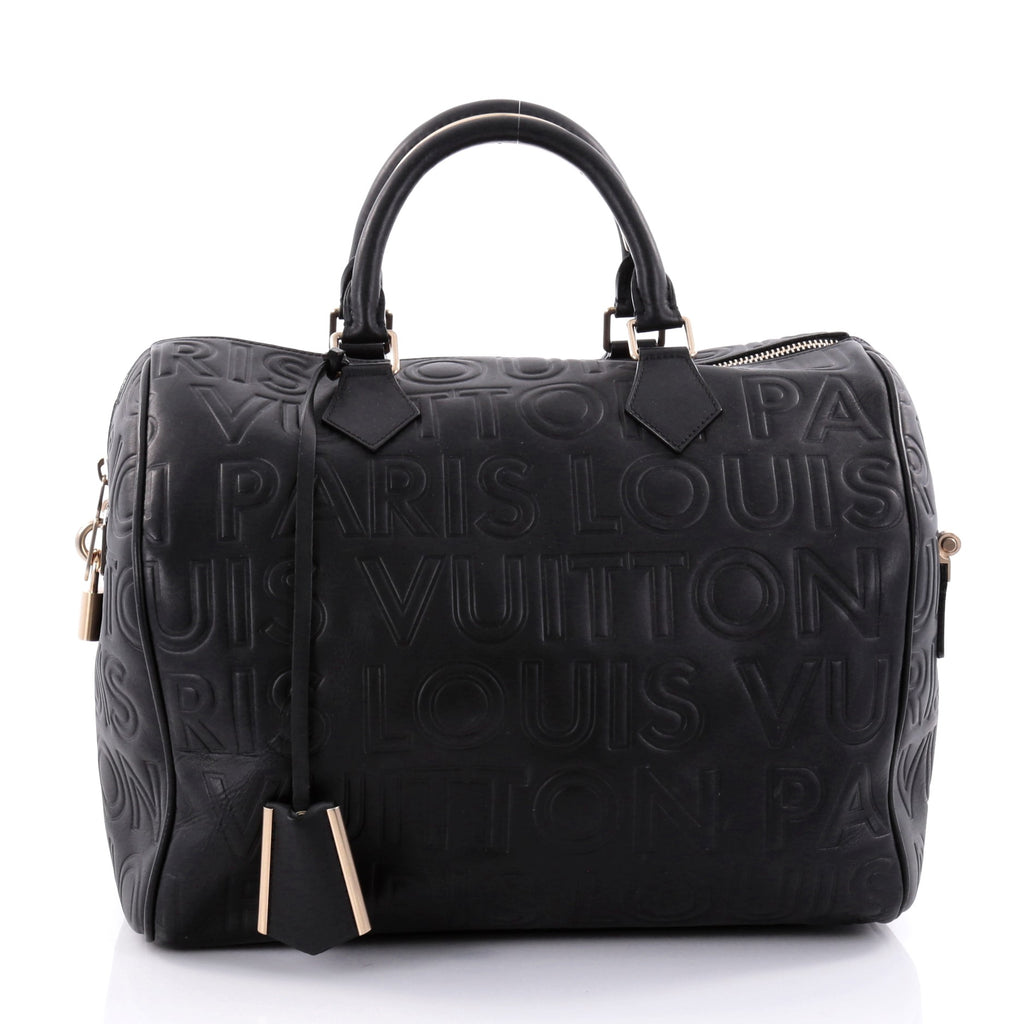 Buy Louis Vuitton Paris Speedy Cube Bag Embossed Leather 30 2539606 – Trendlee