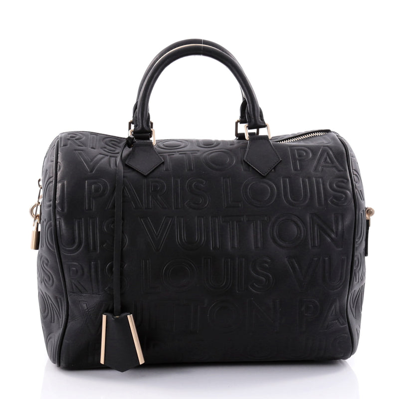 Buy Louis Vuitton Paris Speedy Cube Bag Embossed Leather 30 2539606 – Rebag