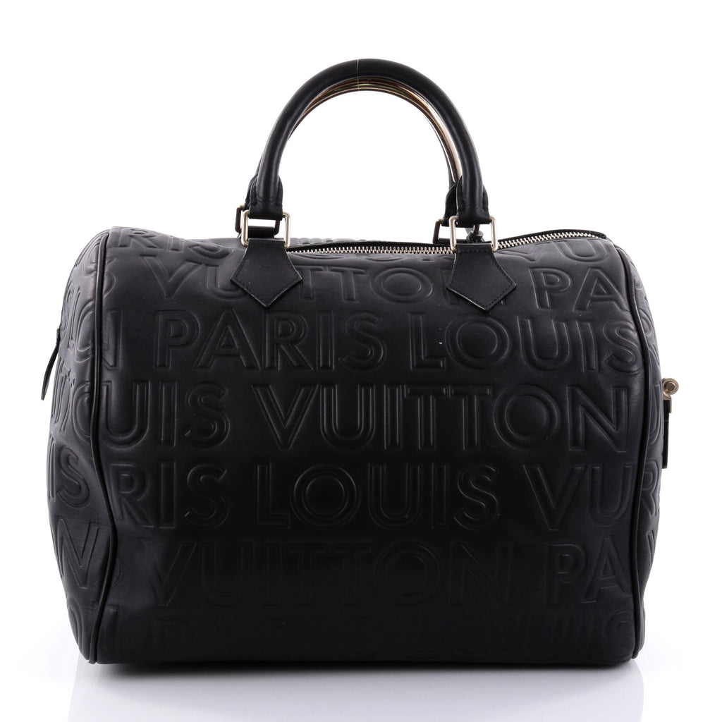 Buy Louis Vuitton Paris Speedy Cube Bag Embossed Leather 30 2539606 – Rebag