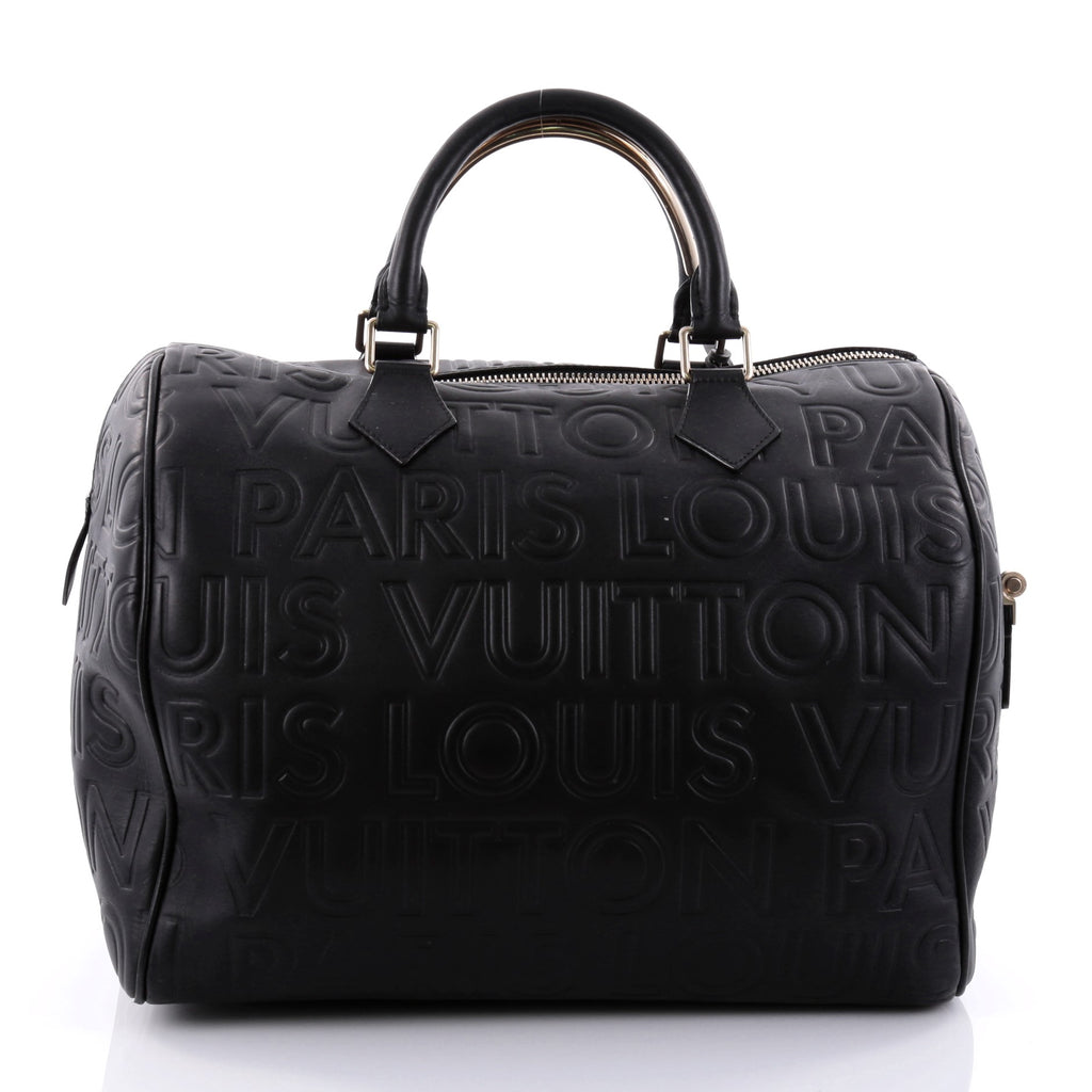 Buy Louis Vuitton Paris Speedy Cube Bag Embossed Leather 30 2539606 – Trendlee