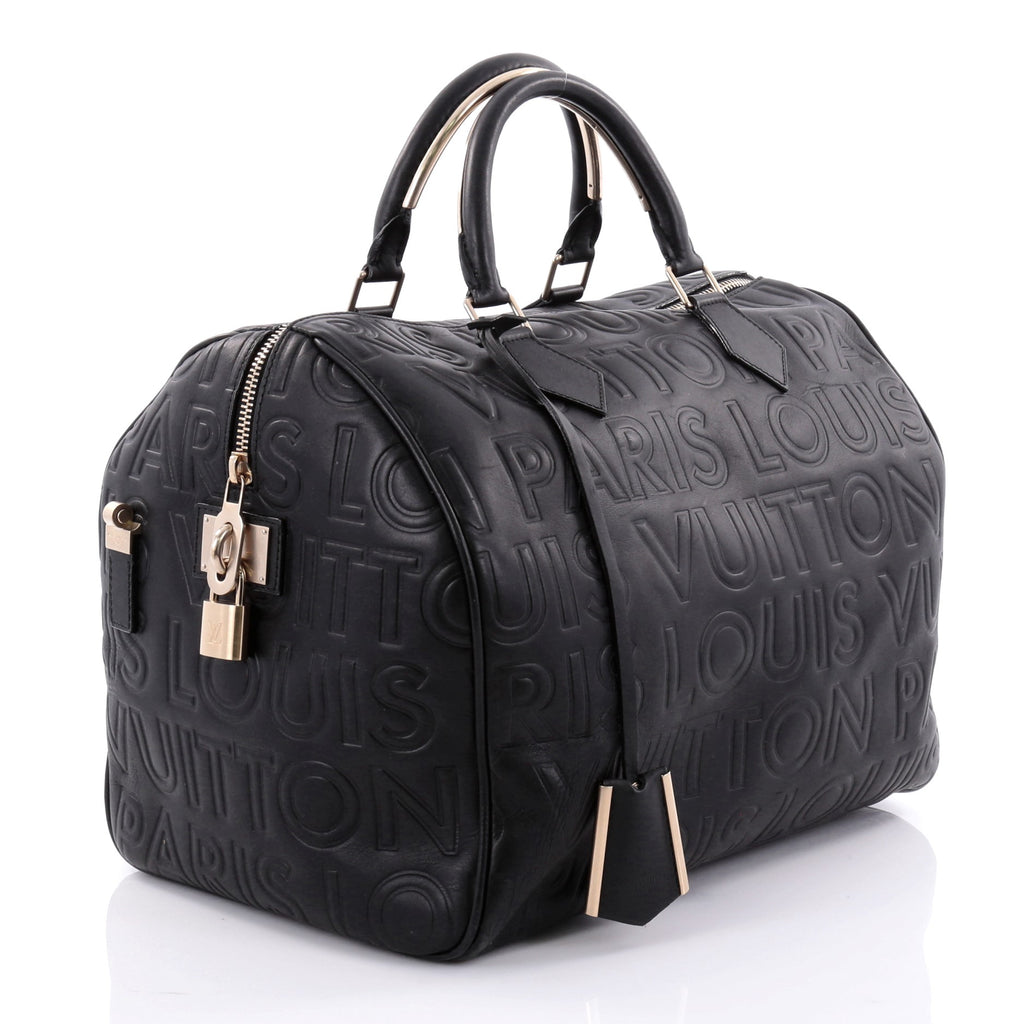 Buy Louis Vuitton Paris Speedy Cube Bag Embossed Leather 30 2539606 – Rebag