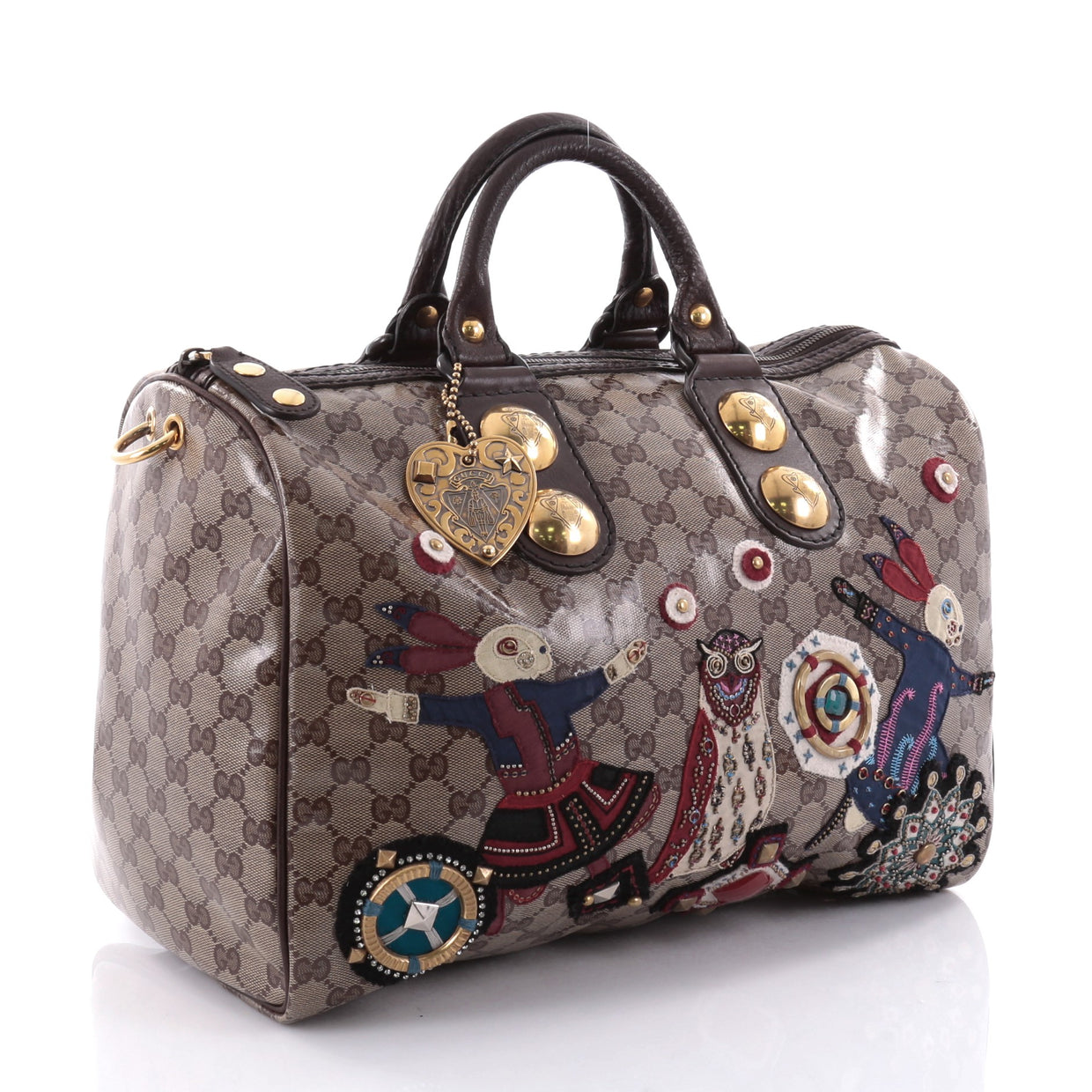 Buy Gucci Babouska Boston Bag Embellished GG Coated Canvas 2544901
