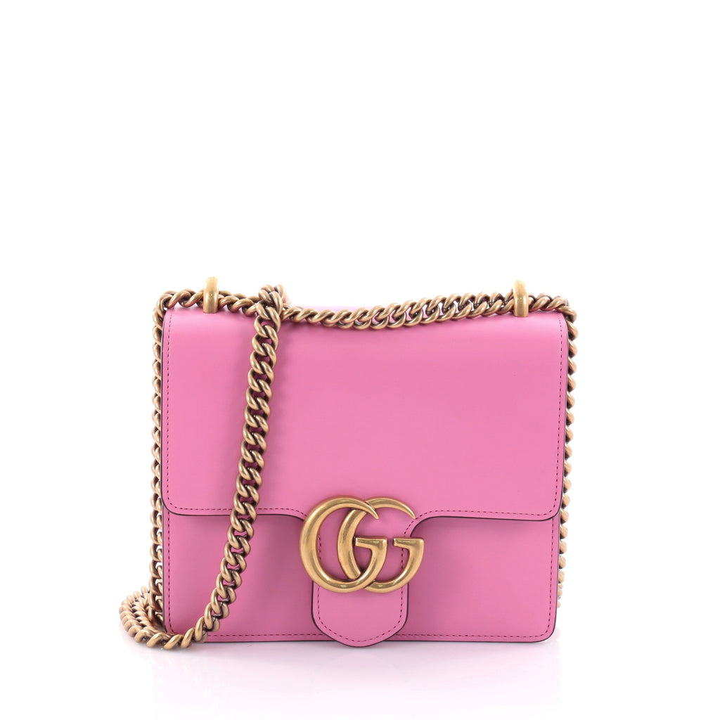 Buy Gucci Marmont Chain Shoulder Bag Leather Small Pink 2550701 – Rebag