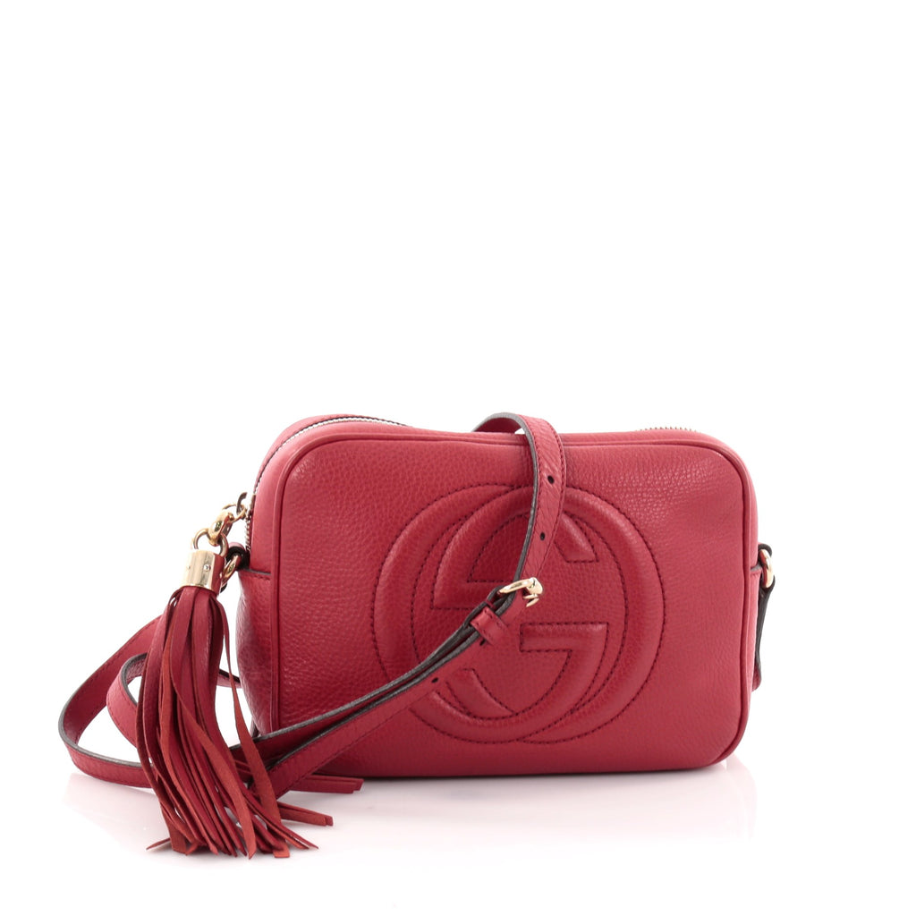 Buy Gucci Soho Disco Crossbody Bag Leather Small Red 2555101 – Trendlee