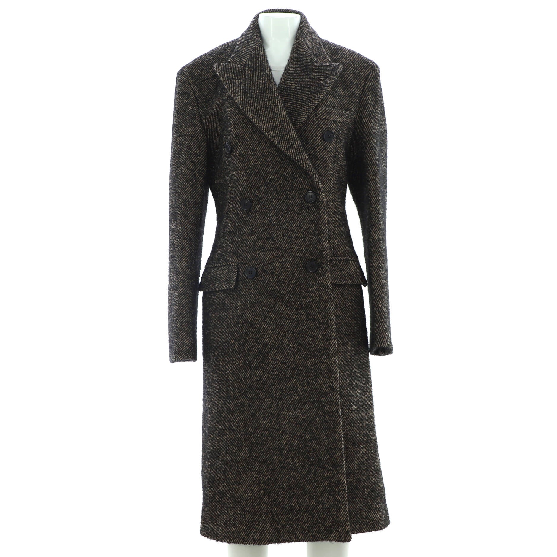 Women's Oversized Mid-Length Double Breasted Coat Wool Blend