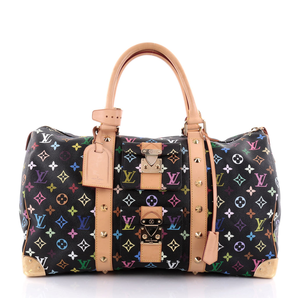 Buy Louis Vuitton Keepall Bag Monogram Multicolor 45 Black 2560902 – Rebag