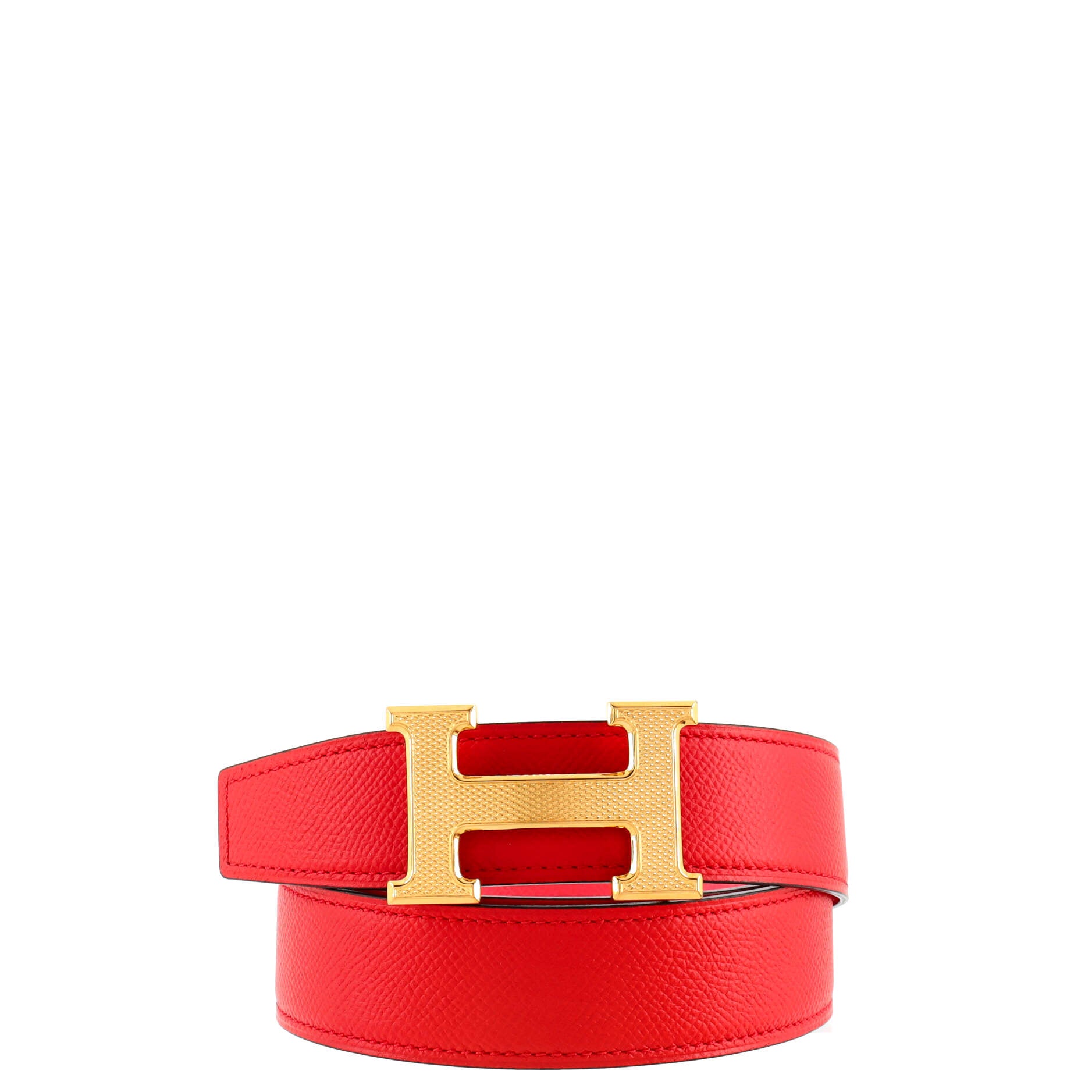 Constance Reversible Belt Leather with Guilloche Hardware Medium 90