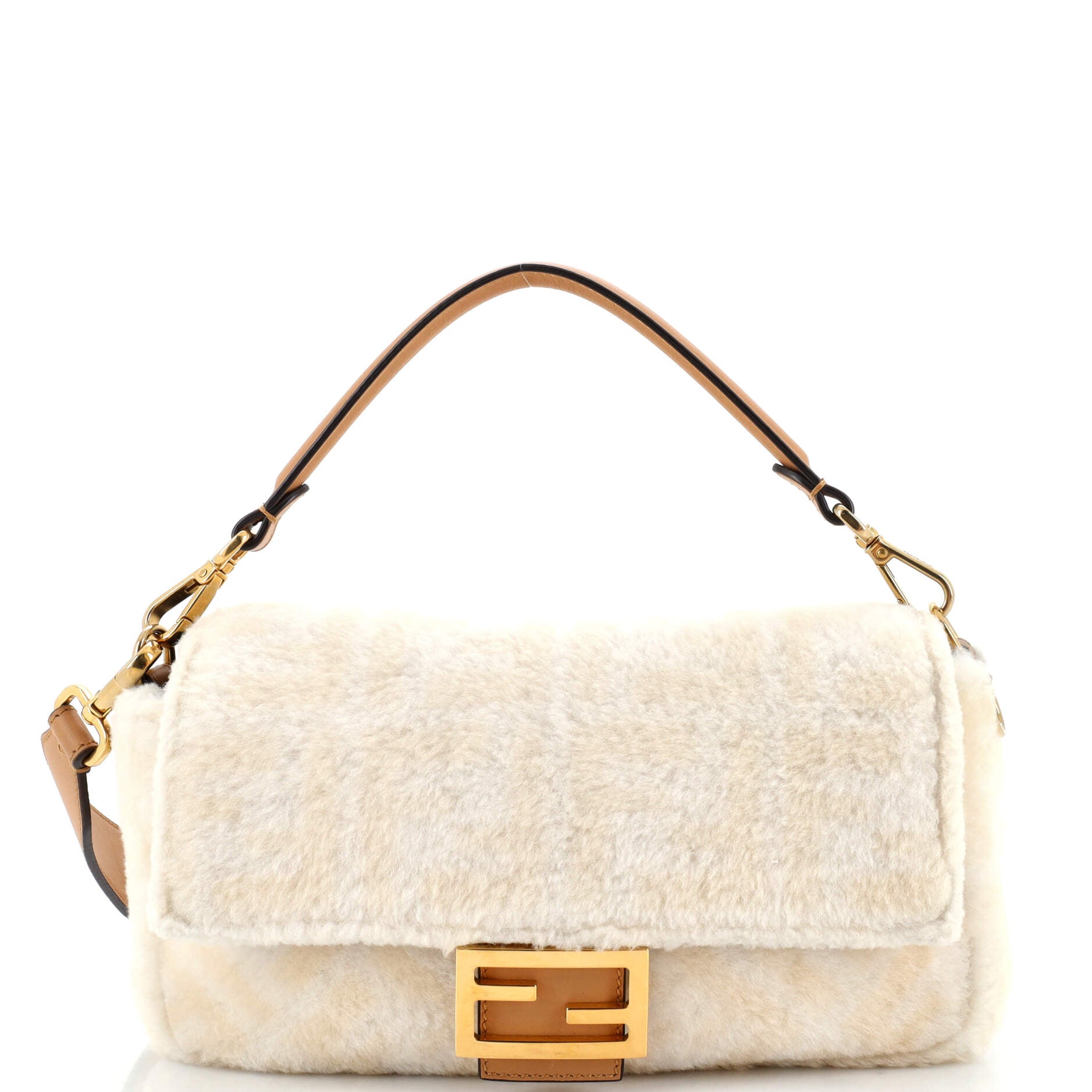 Baguette NM Bag Zucca Shearling Medium