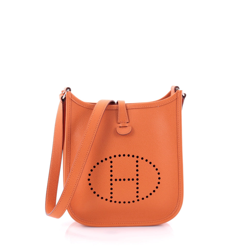 Buy Hermes Long Strap Evelyne Crossbody Bag Epsom TPM Orange 2583502 – Rebag