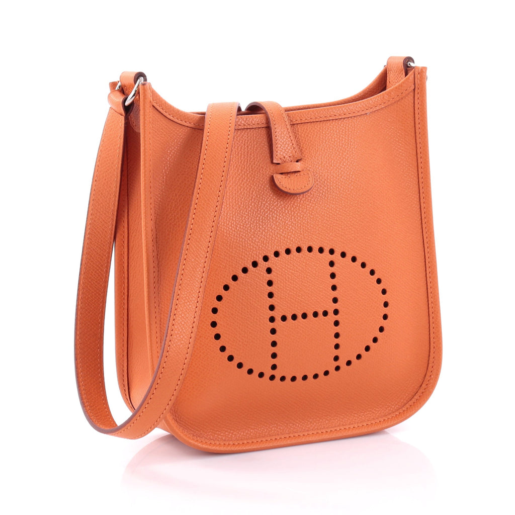 Buy Hermes Long Strap Evelyne Crossbody Bag Epsom TPM Orange 2583502 – Rebag