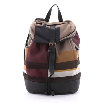 Buy Burberry Drifton Backpack Color Block House Check Canvas 2600601