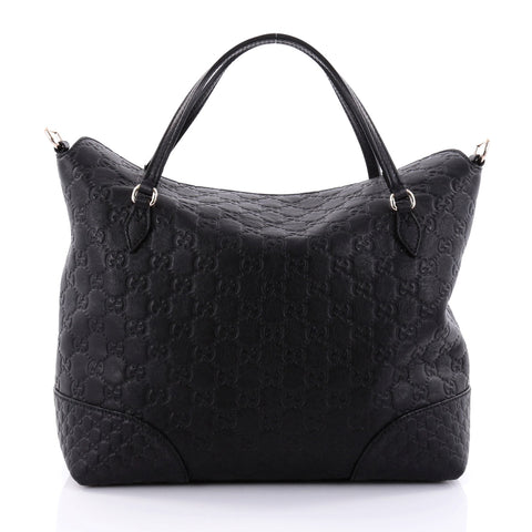Gucci Bree Convertible Top Handle Bag Guccissima Leather Medium - Rebag