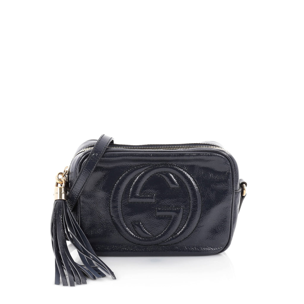 Buy Gucci Soho Disco Crossbody Bag Patent Small Blue 2636603 – Trendlee