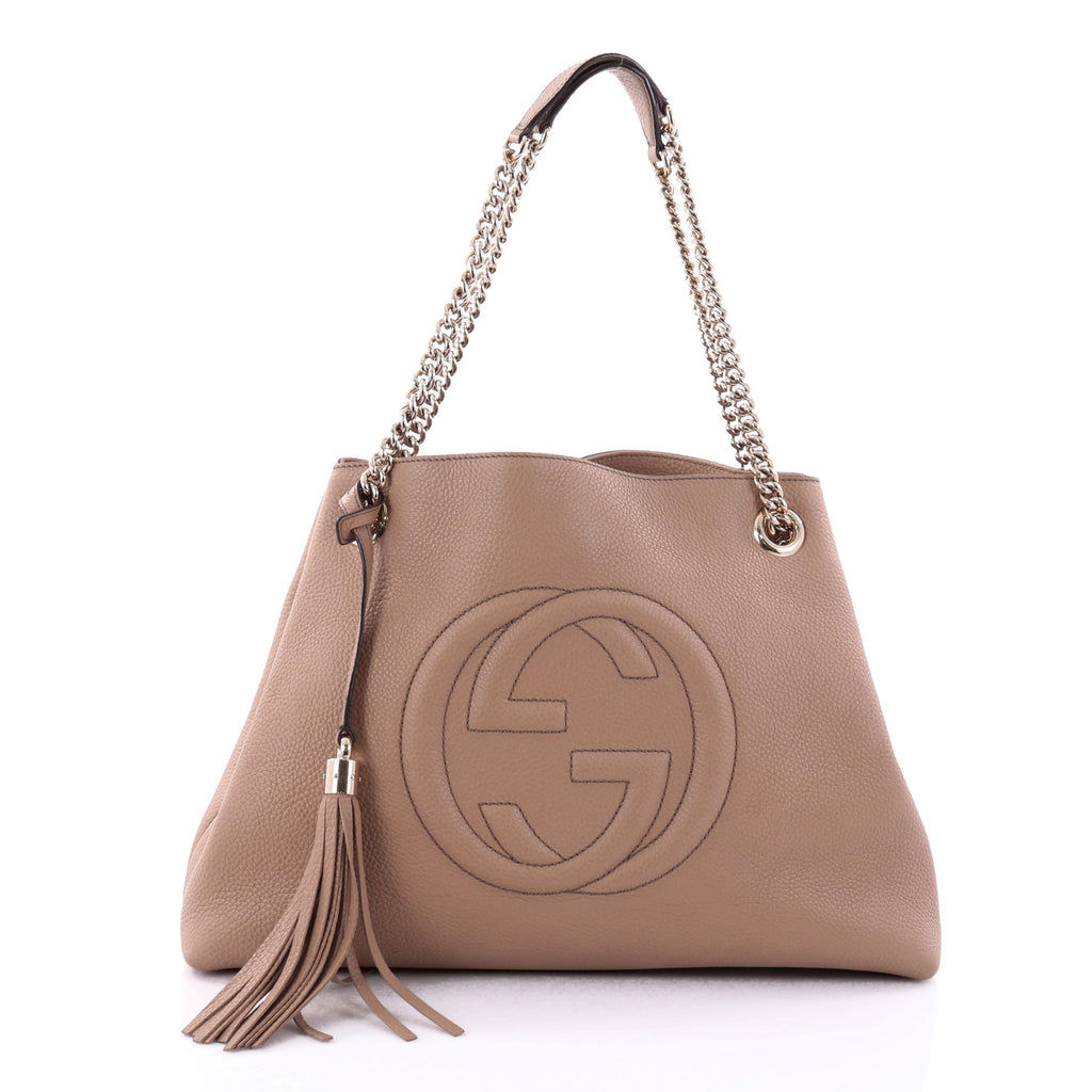 Buy Gucci Soho Chain Strap Shoulder Bag Leather Medium Brown 2652402 – Rebag