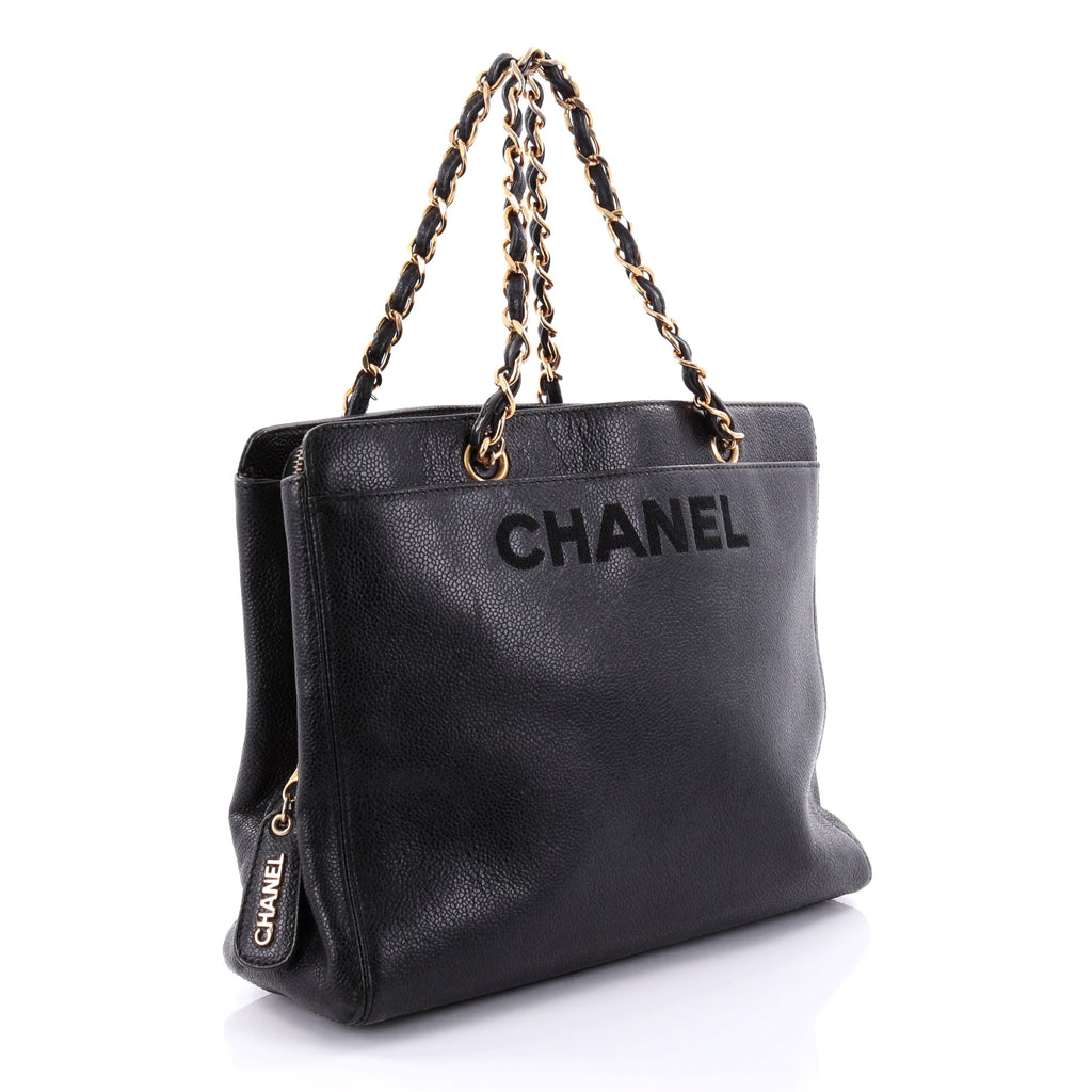 Buy Chanel Vintage Logo Chain Shoulder Bag Caviar Medium 2661303 – Trendlee