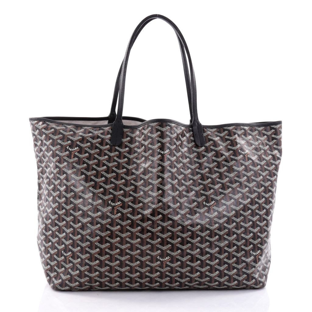 Goyard Black x Brown Chevron St Louis PM Tote Bag 17gy126s