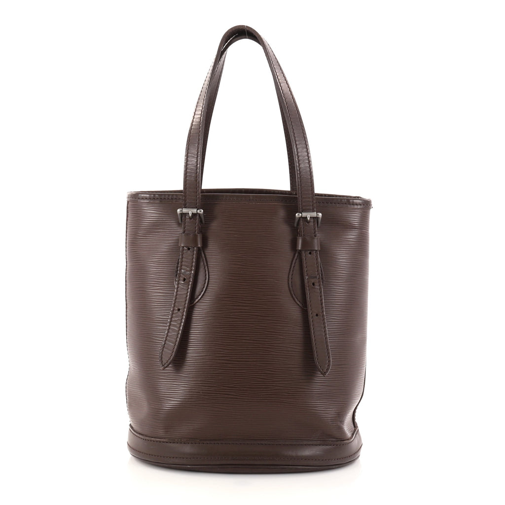 Buy Louis Vuitton Petit Bucket Bag Epi Leather Brown 2784802 – Rebag