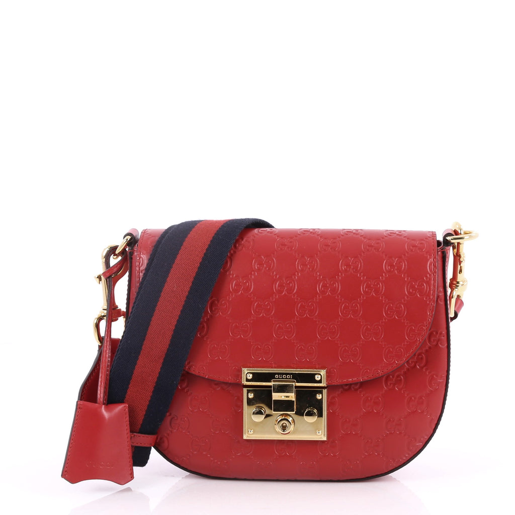 Buy Gucci Padlock Saddle Shoulder Bag Guccissima Leather 2824601 – Rebag