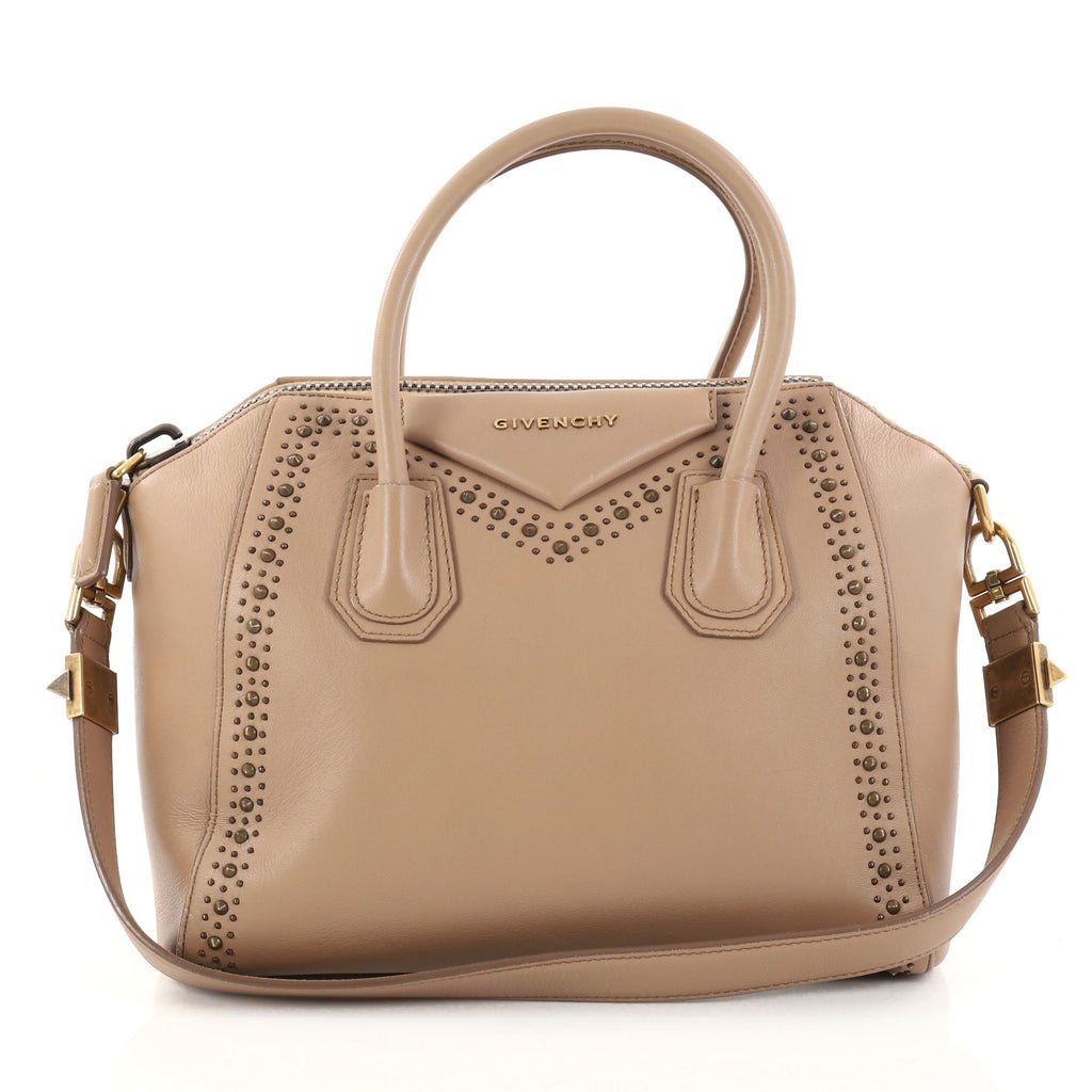 Buy Givenchy Antigona Bag Studded Leather Small Neutral 2842401 – Rebag