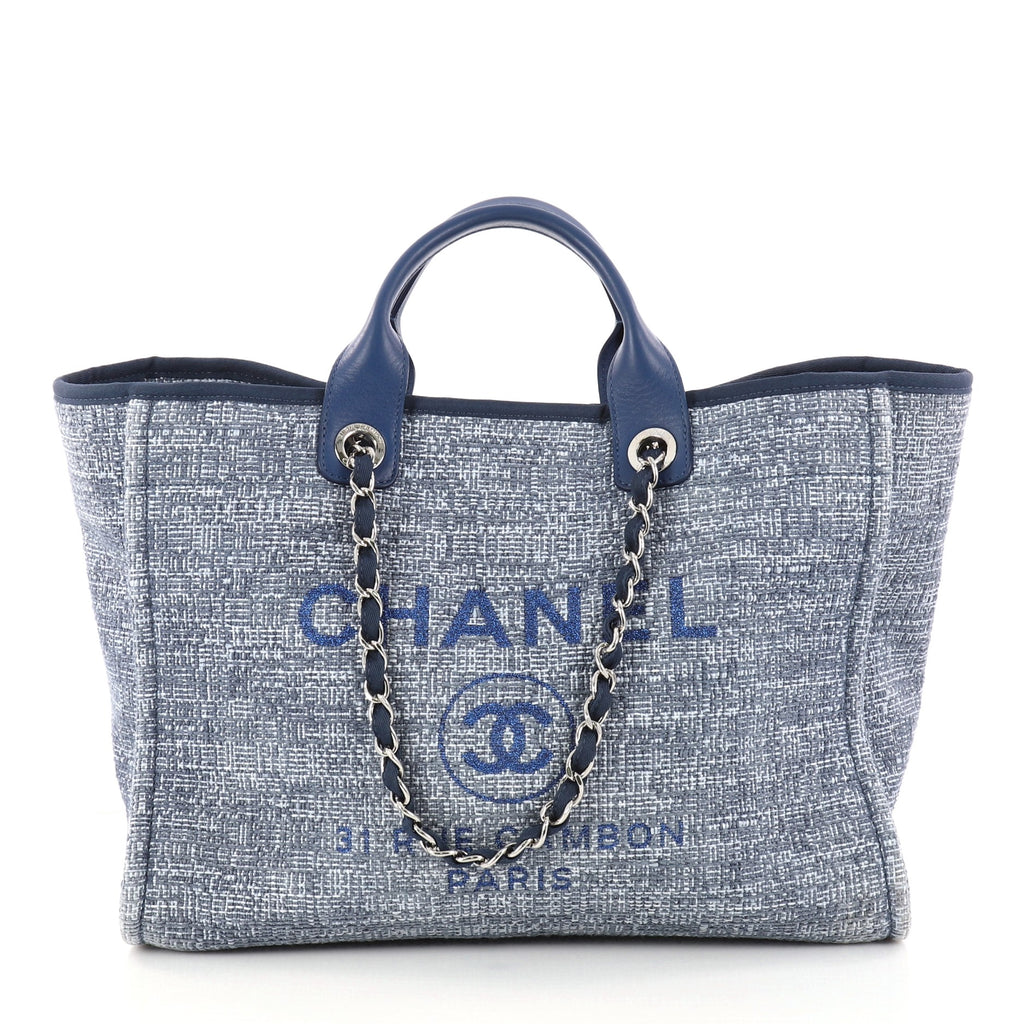 chanel tweed tote