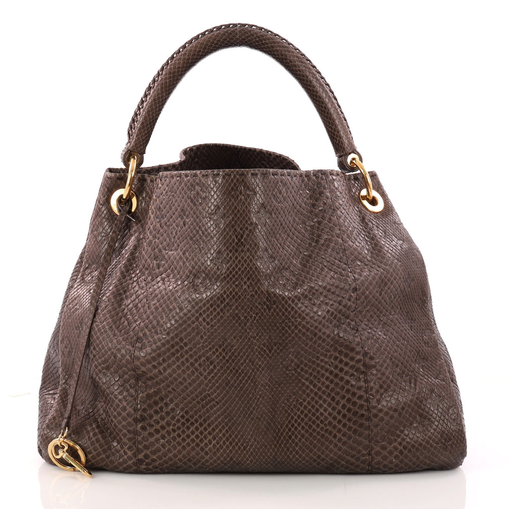 Louis Vuitton Artsy Handbag Monogram Embossed Python MM 3243001 – Rebag