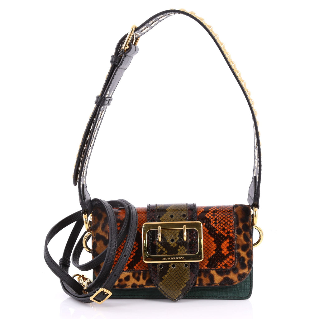 Buy Burberry Patchwork Buckle Flap Bag Snakeskin with 3255302