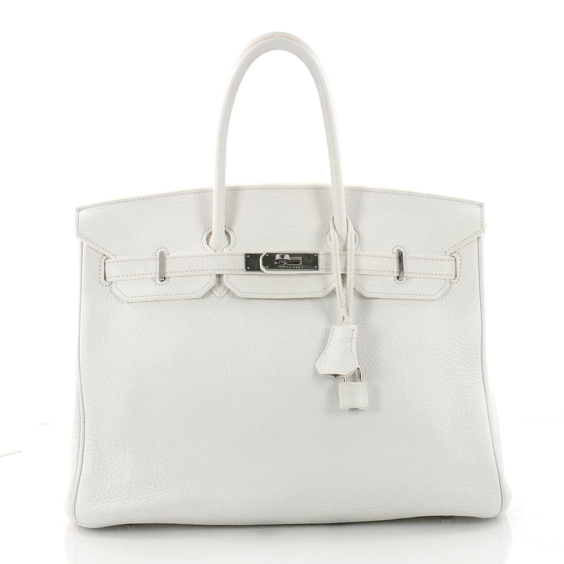 Hermes Birkin Handbag White Clemence with Palladium 3351904 – Rebag