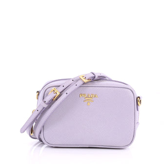 Buy Prada Zip Crossbody Bag Saffiano Leather Mini Purple 3464202