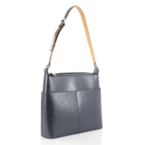 Buy Louis Vuitton Mat Sutter Bag Monogram Vernis Blue 3567614 – Rebag