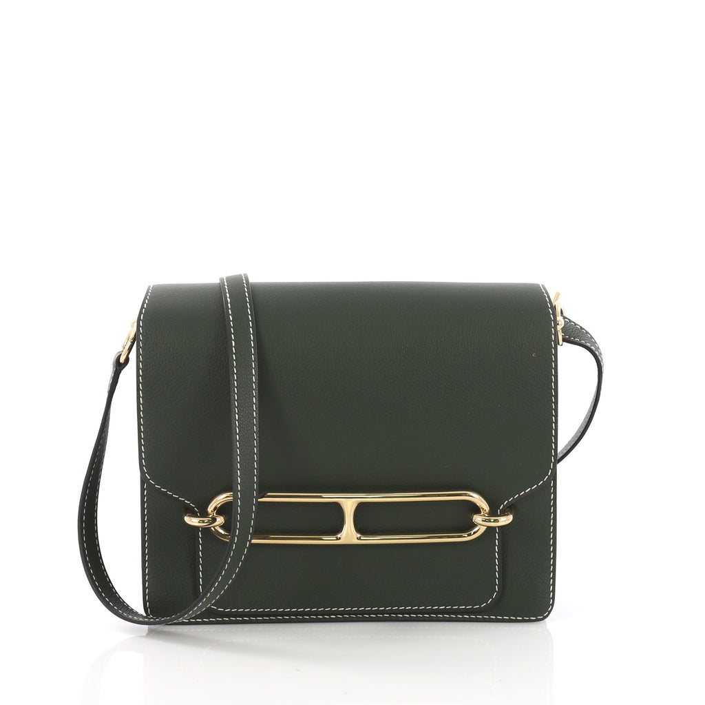 Hermes Roulis Handbag Evercolor 23 Green 372781 – Rebag
