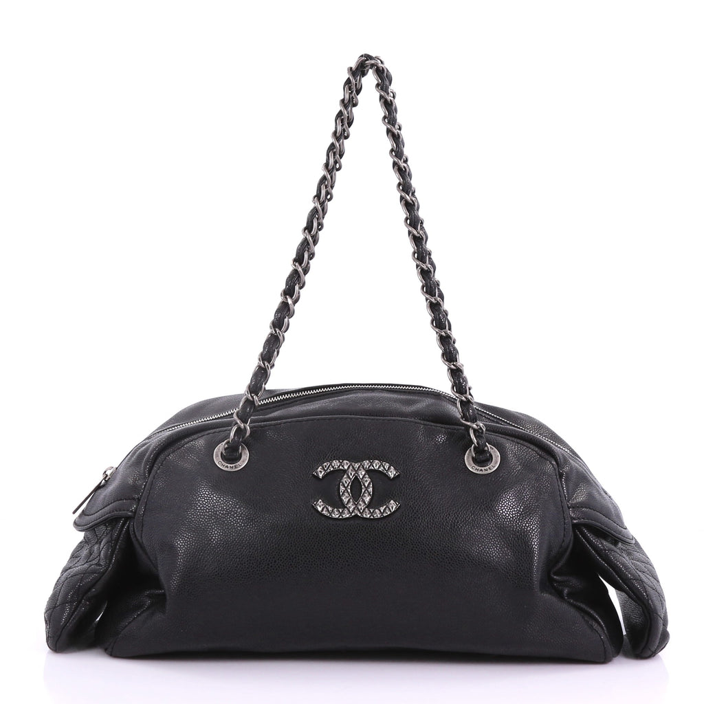 Chanel Coco Rider Multipocket Bowling Bag Caviar Small Black 376966