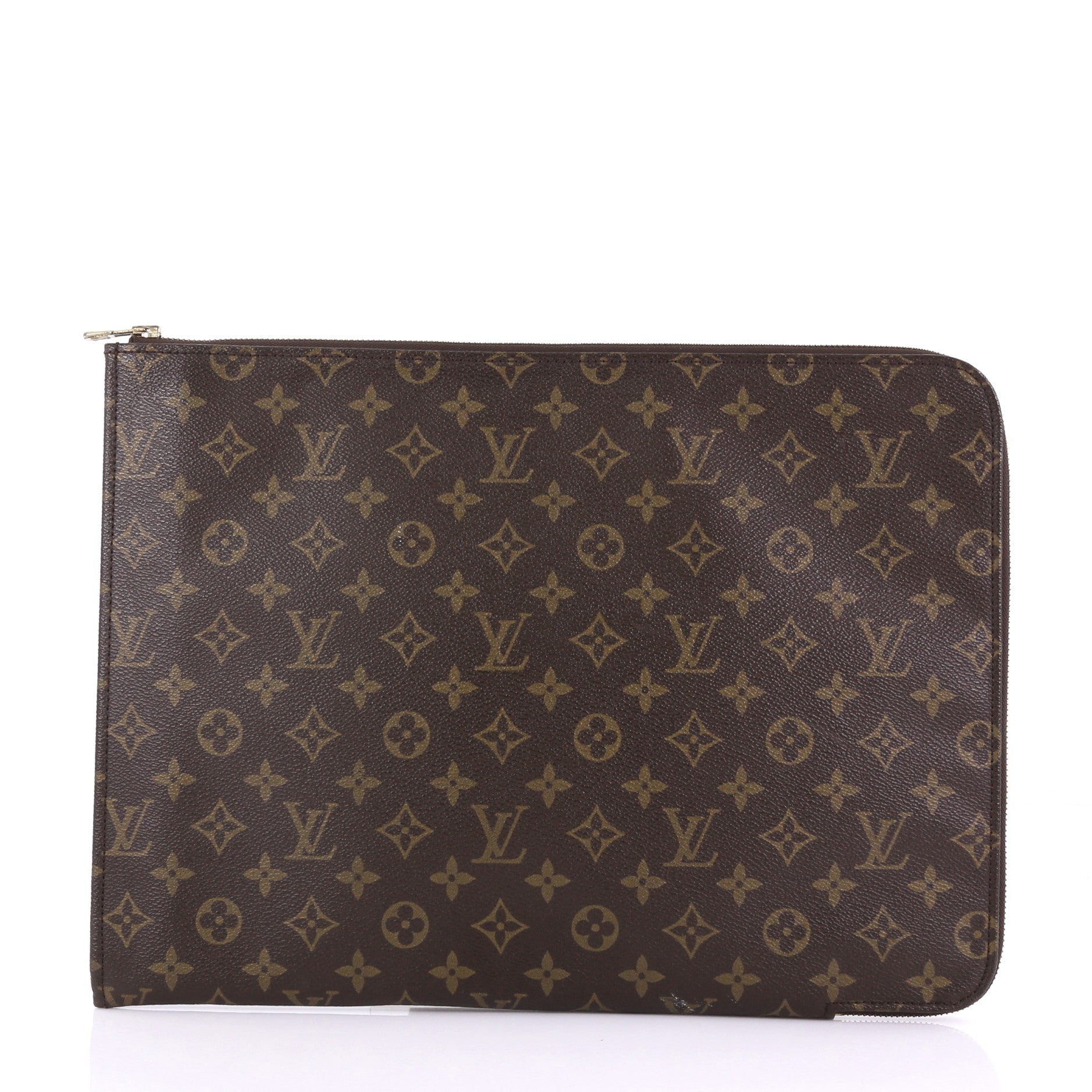 Louis Vuitton Brown Portfolio Poche Documents Monogram Zip Folder