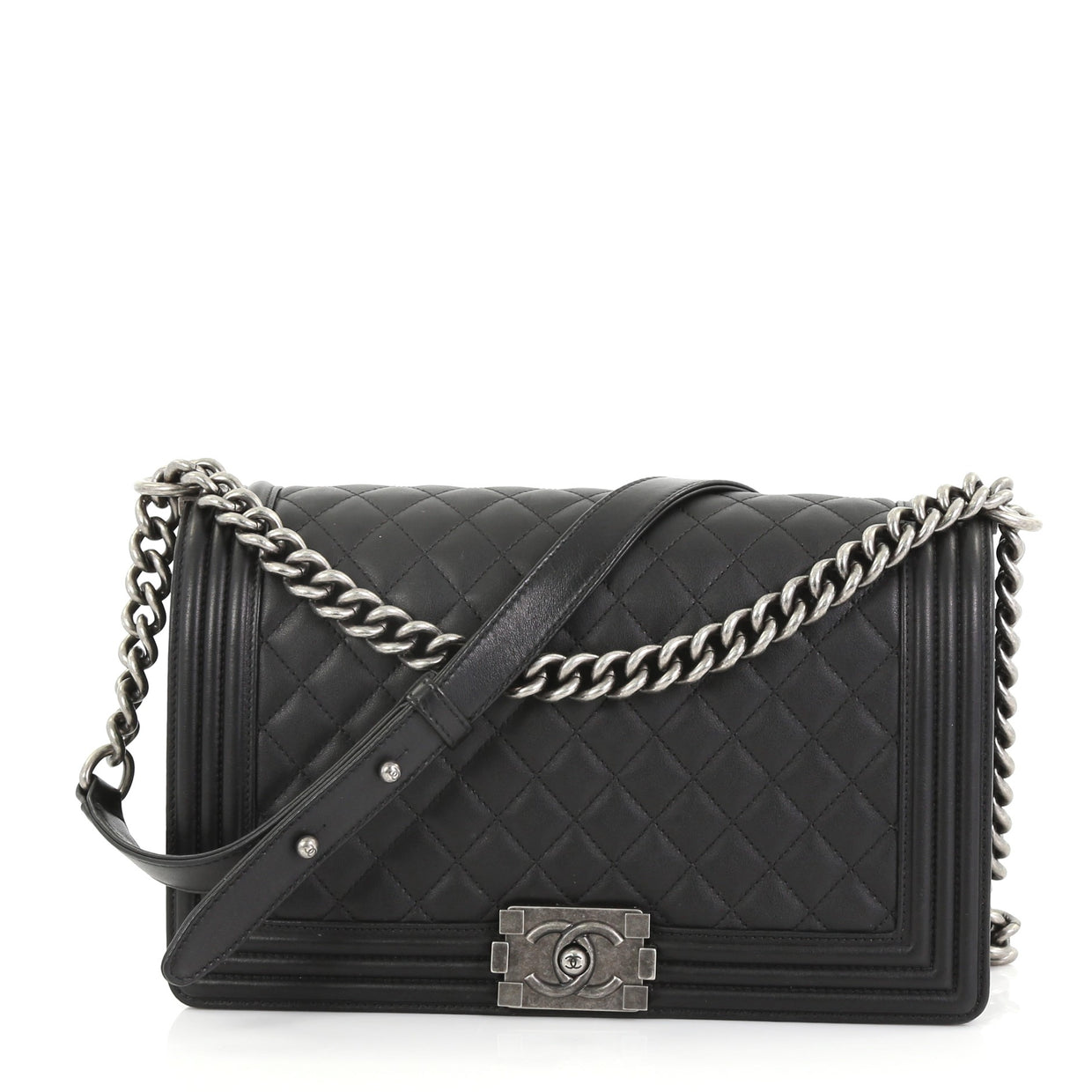 Chanel Boy Flap Bag Quilted Calfskin New Medium - Rebag