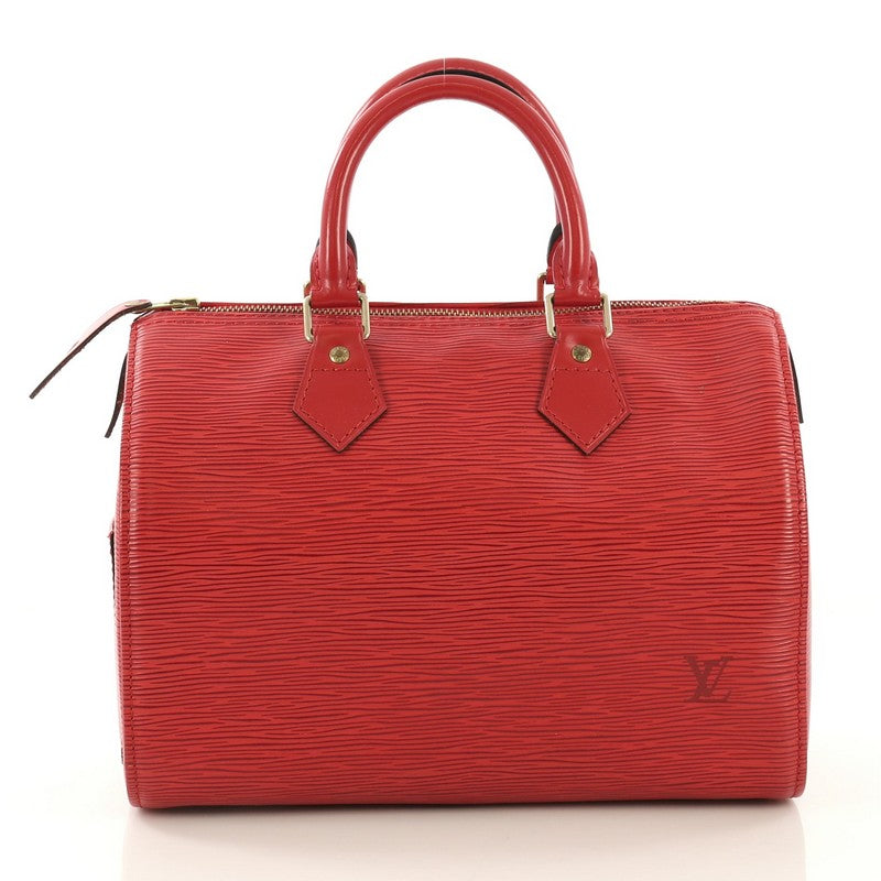 Louis Vuitton Speedy Handbag Epi Leather 25 Red 4006619 – Rebag