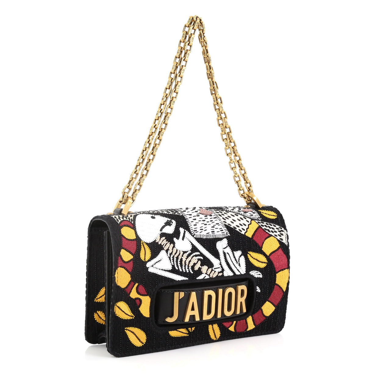 Christian Dior J'adior Tarot Flap Bag Embroidered Fabric 4160425