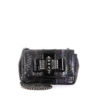 CHRISTIAN LOUBOUTIN Sweet Charity black studded spiked bow crossbody bag  clutch at 1stDibs